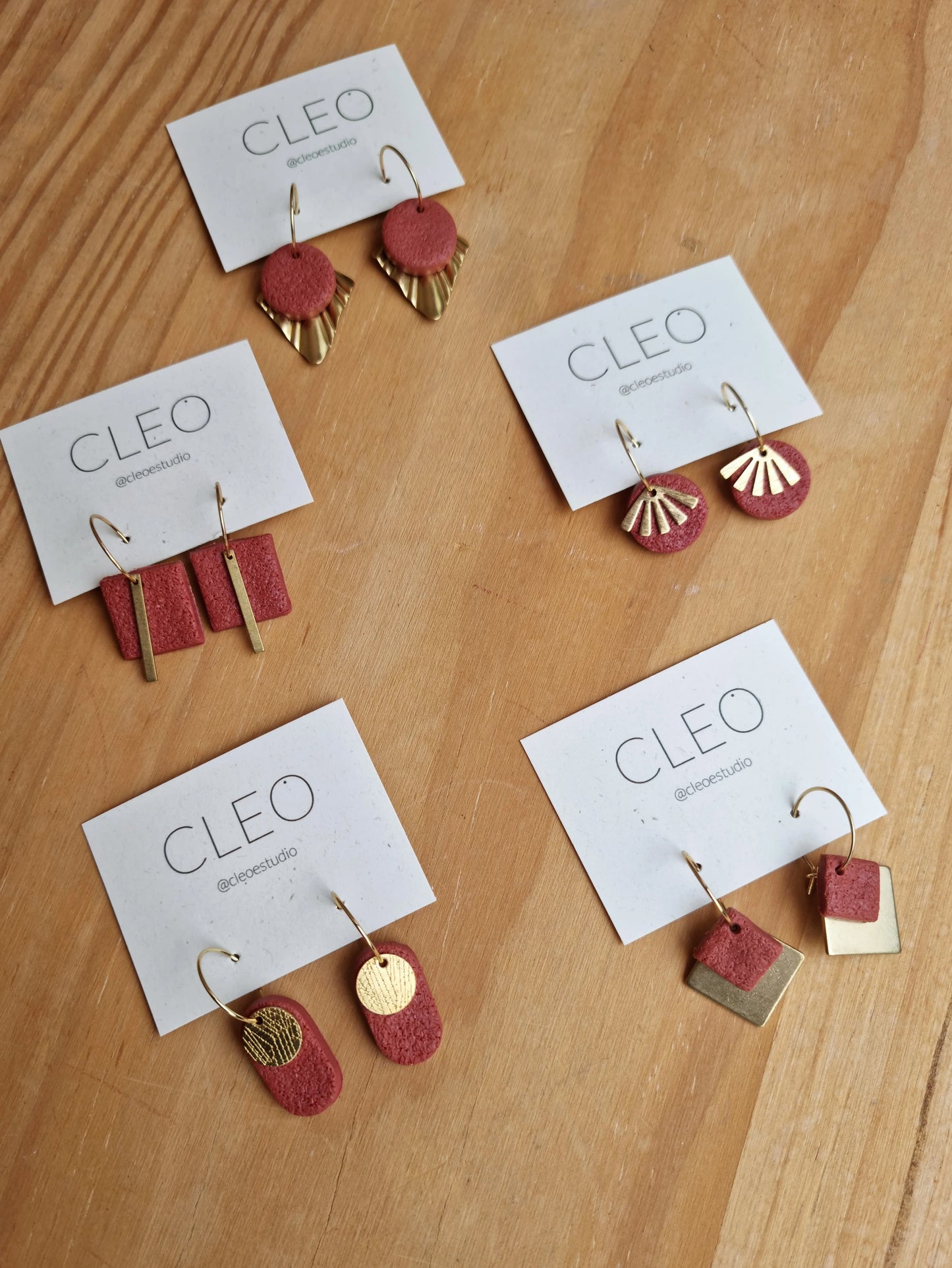 Pendientes Cleo en color Misy Terracota, detalle 3 – ANTONIETA Barcelona
