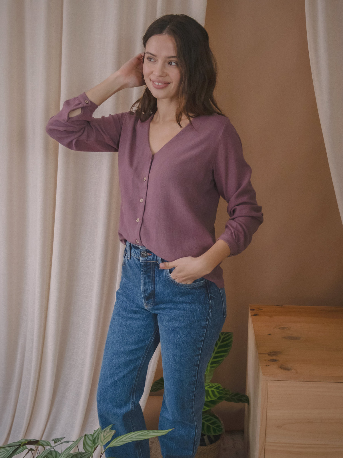 CAMISA HELEN MALVA
