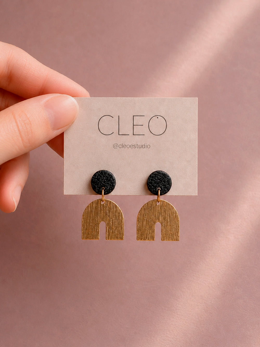 PENDIENTES CLEO DÀNIA NEGRO