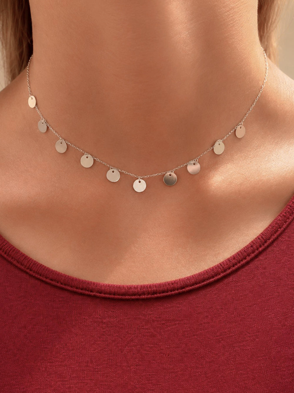 COLLIER PLAQUES ARGENT