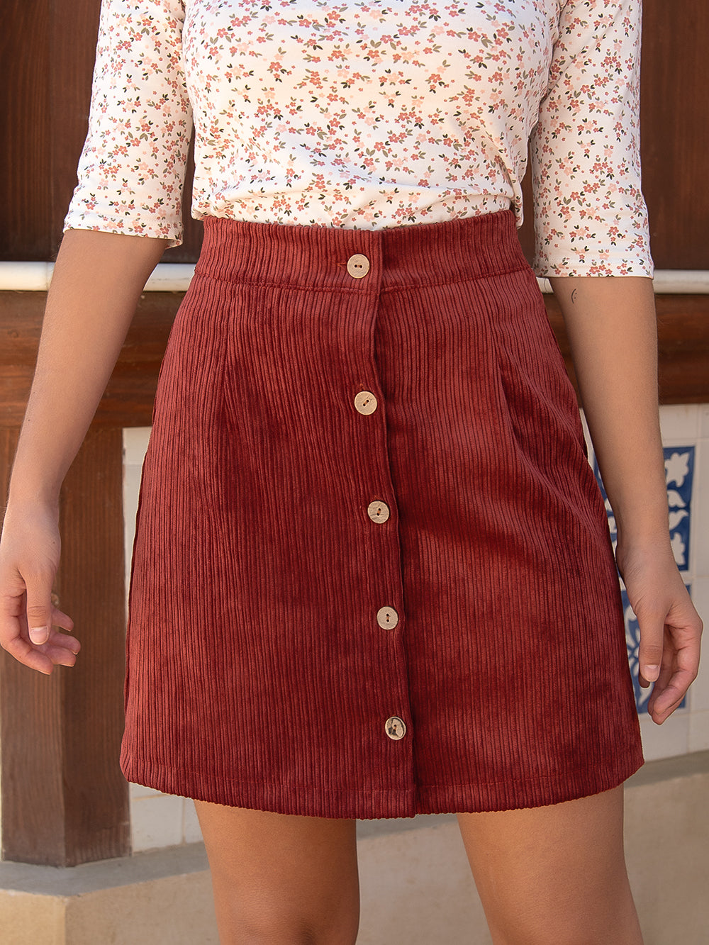 FALDA PEGGY CARMÍN