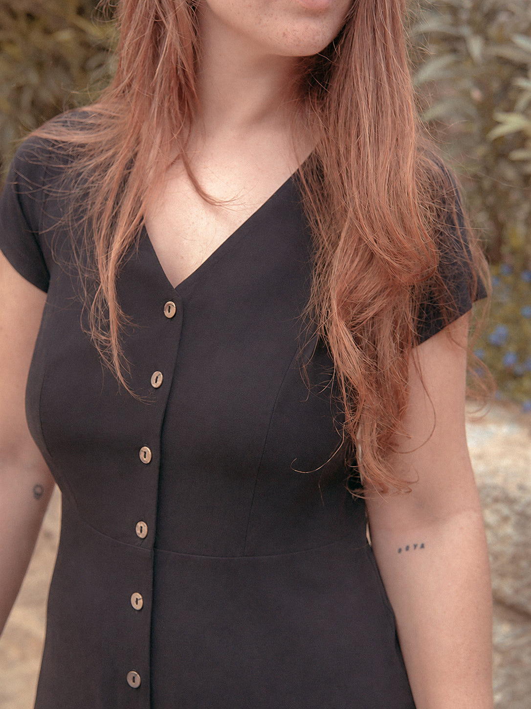 CORAL BLACK DRESS