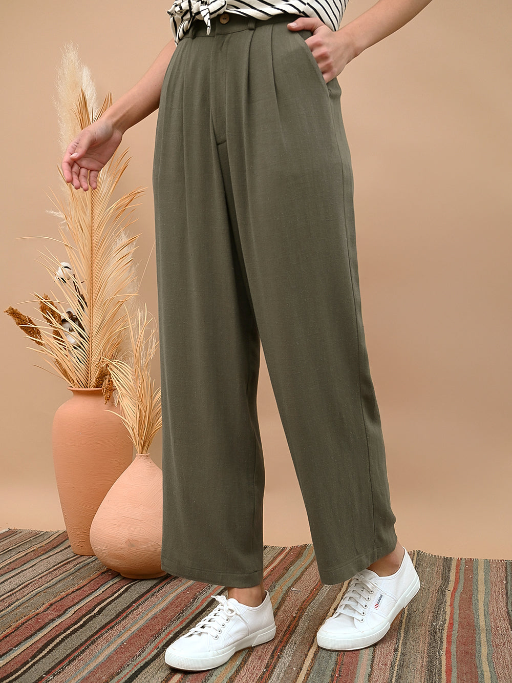 PANTALONS ONA CAQUI