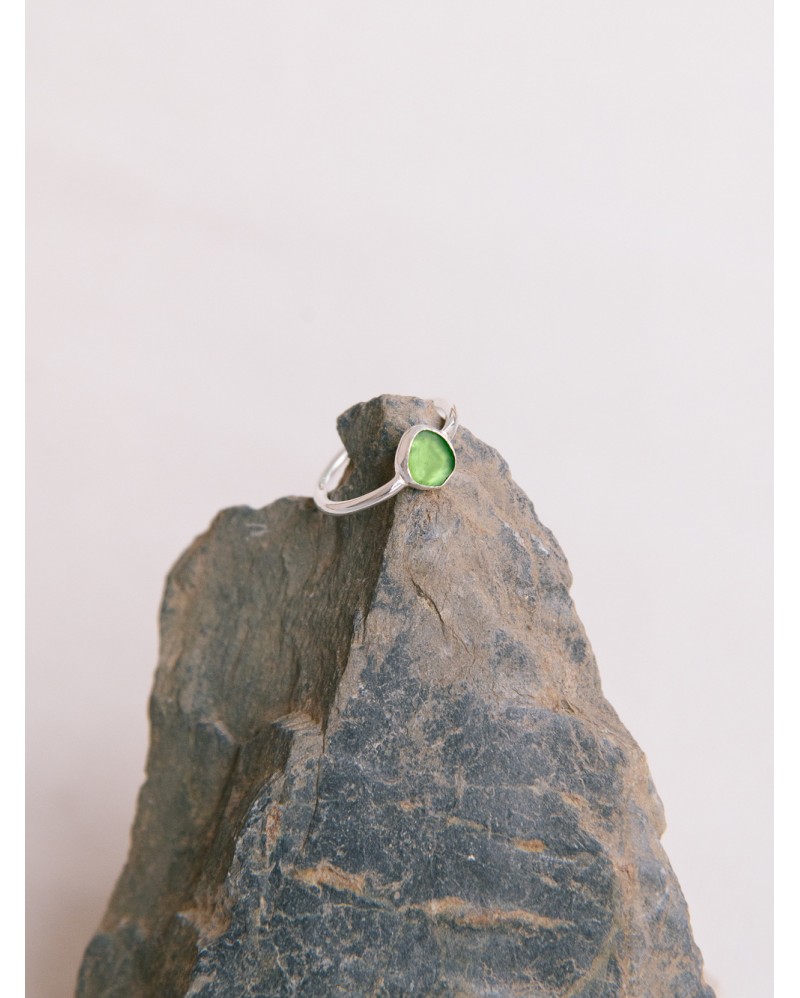 RIERART SILVER GREEN RING 4
