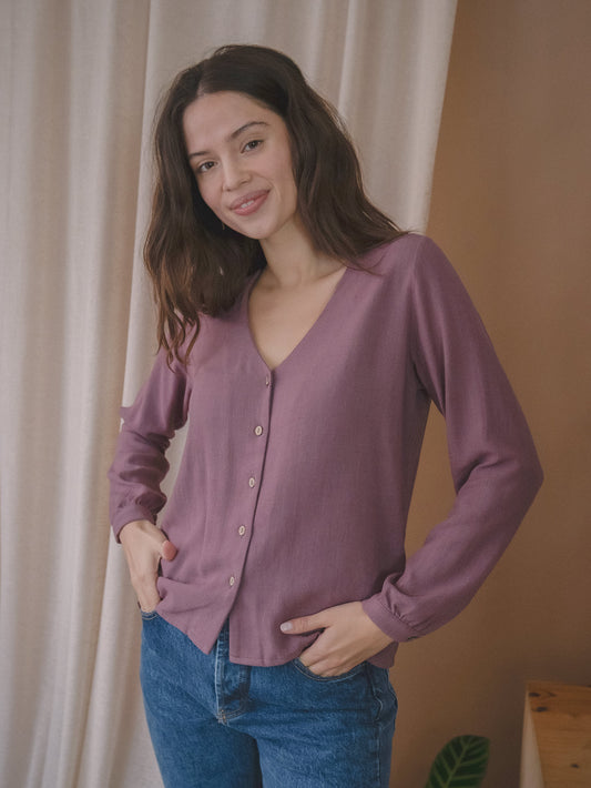 CHEMISE HELEN MAUVE