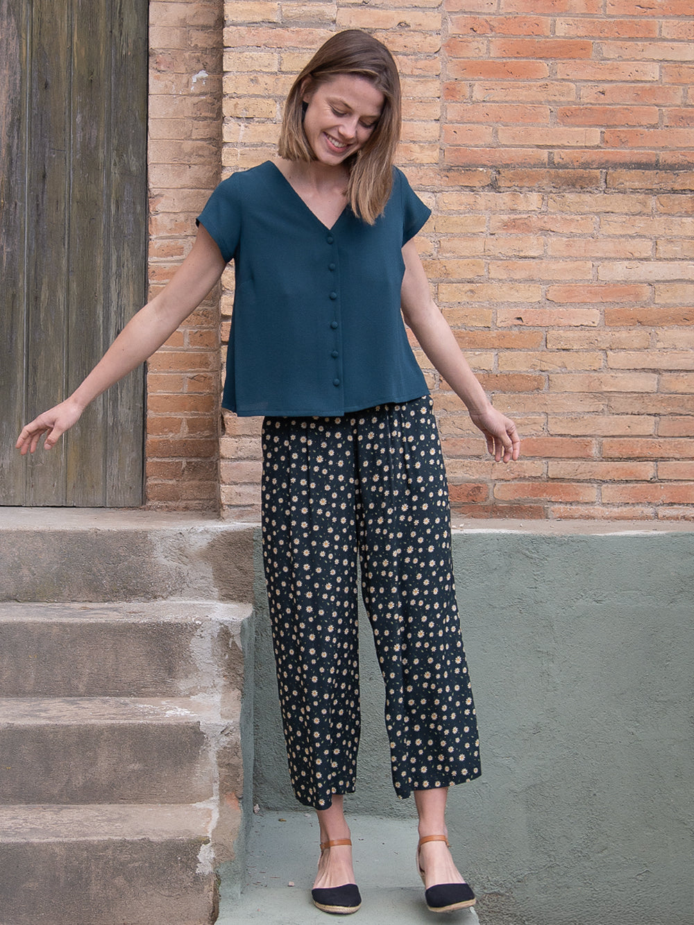 NORA TEAL SHIRT