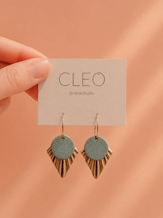 BOUCLES D'OREILLES CLEO WILMA TEAL