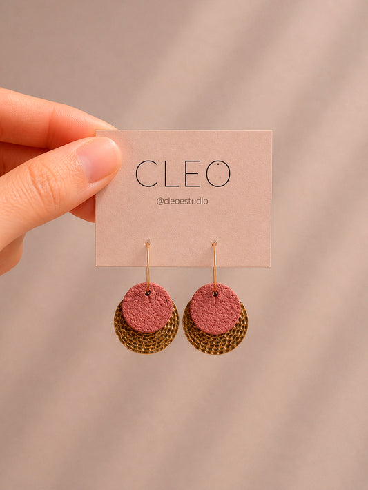 BOUCLES D'OREILLES CLEO ALICE BLUSH