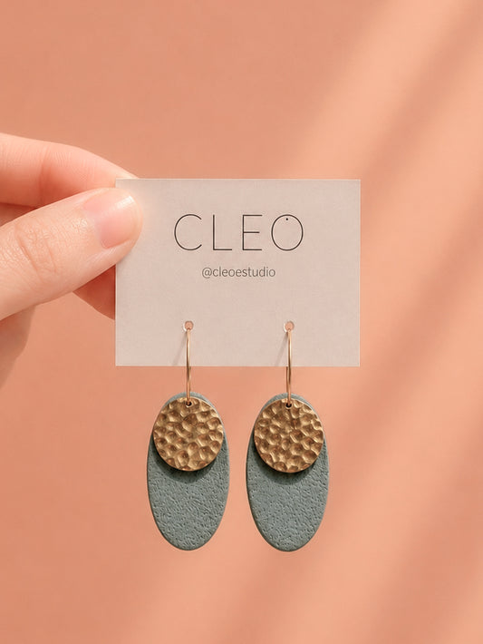 BOUCLES D'OREILLES CLEO CAELI TEAL