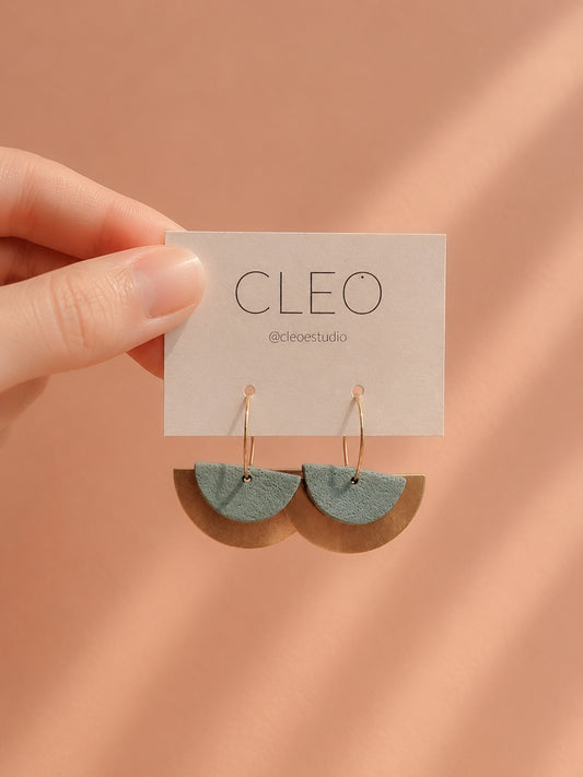 BOUCLES D'OREILLES CLEO WILMA TEAL
