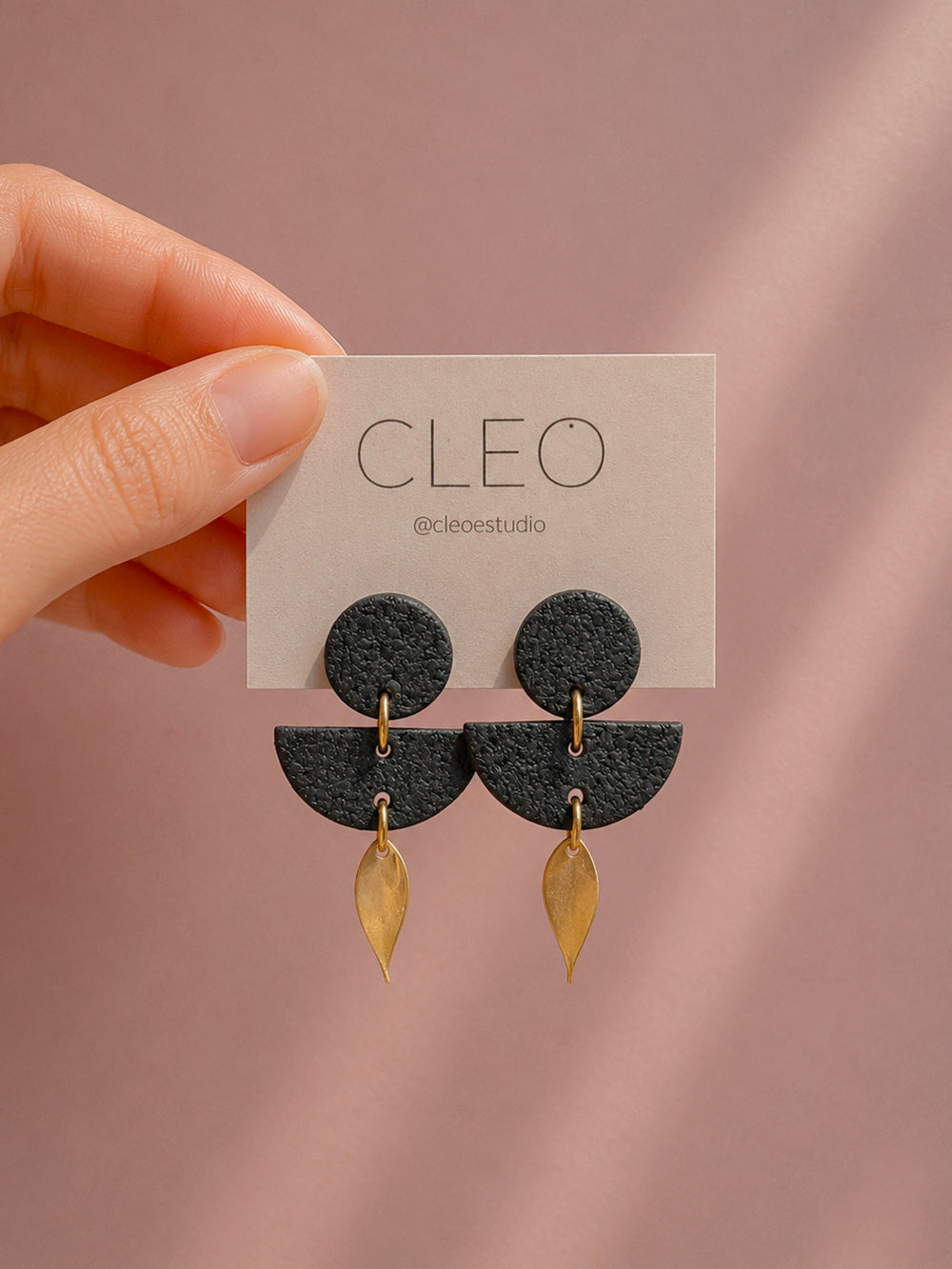 PENDIENTES CLEO FÀTIMA NEGRO