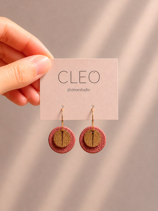 BOUCLES D'OREILLES CLEO LOUISON BLUSH