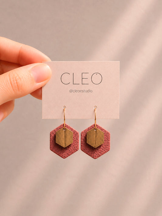 Boucles d'oreilles Cleo Nahia Blush
