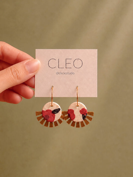 BOUCLES D'OREILLES CLEO SOLÉNE CAMELIA