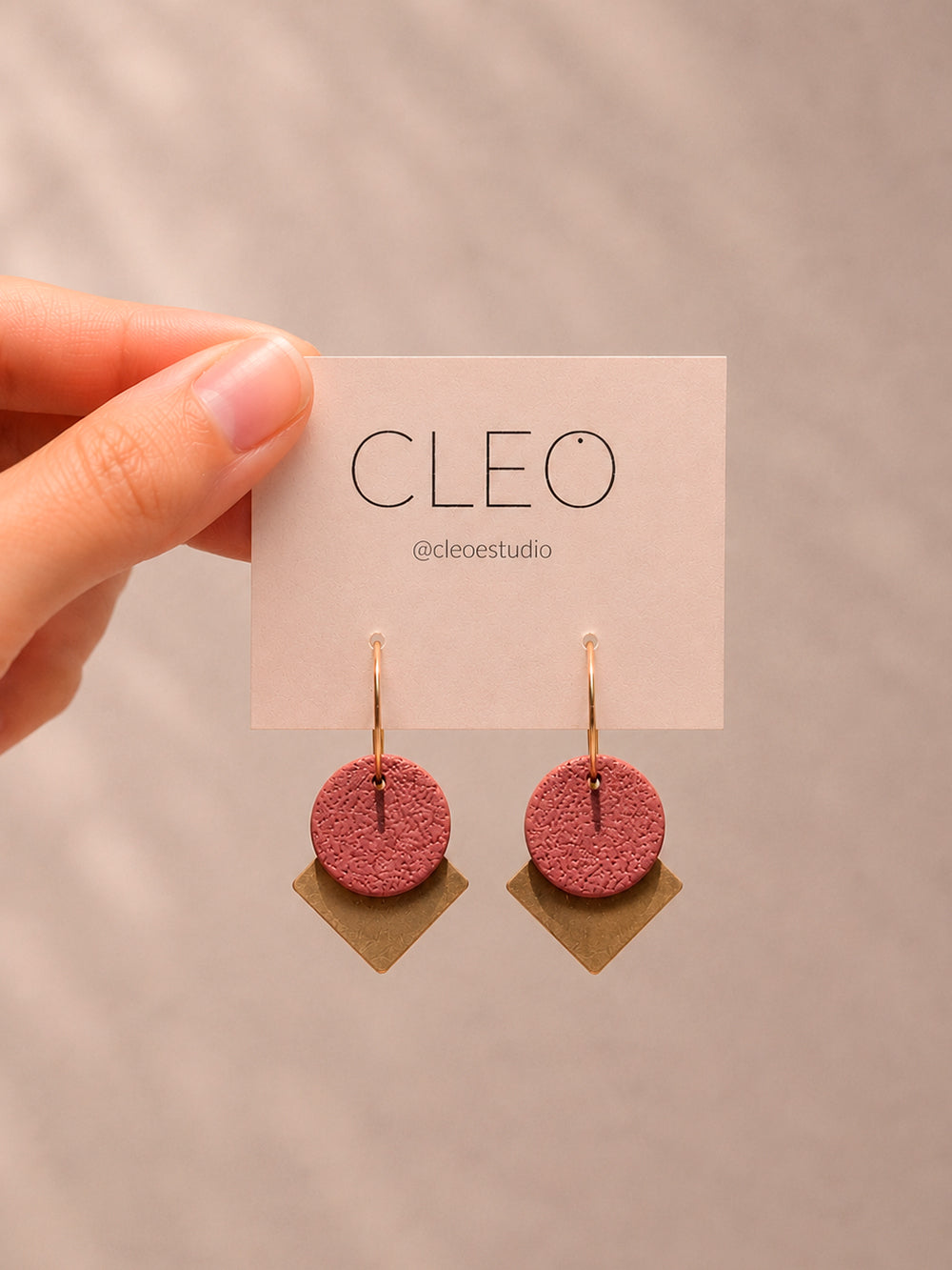 PENDIENTES CLEO SARAH BLUSH