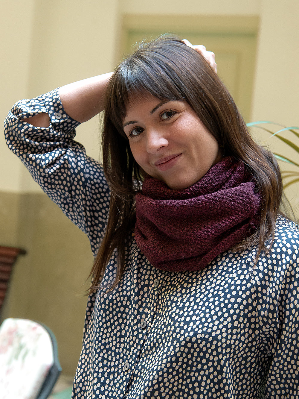 SIRA BURGUNDY COLLAR