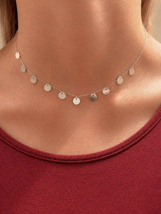 COLLIER PLAQUES ARGENT