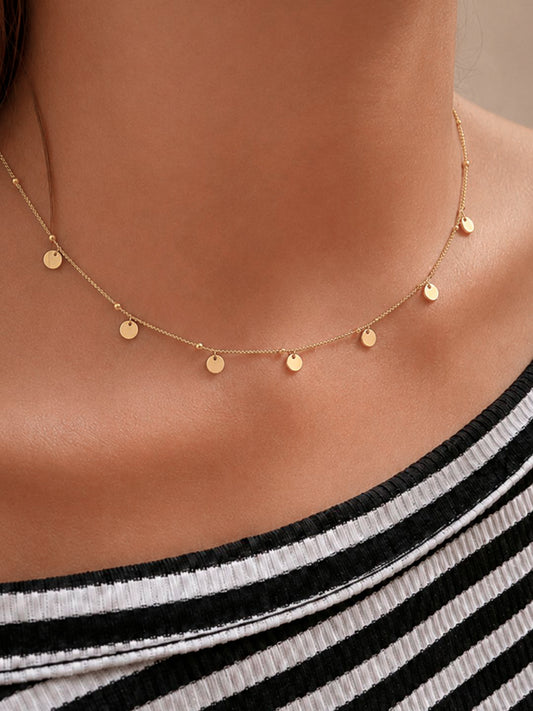 COLLIER 7 PLAQUES DORÉES
