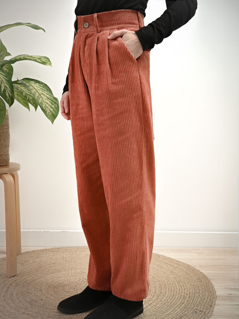 Pantalones Ona en color Nectar de pana – ANTONIETA Barcelona