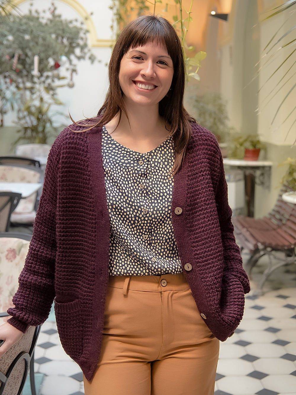 AINA BURGUNDY JACKET