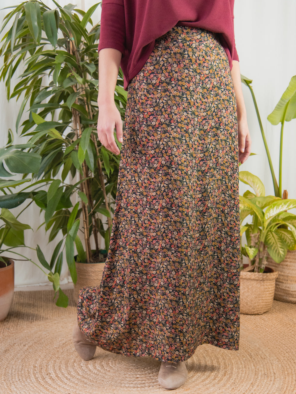 Falda Cassie en color Melissa de viscosa – ANTONIETA Barcelona