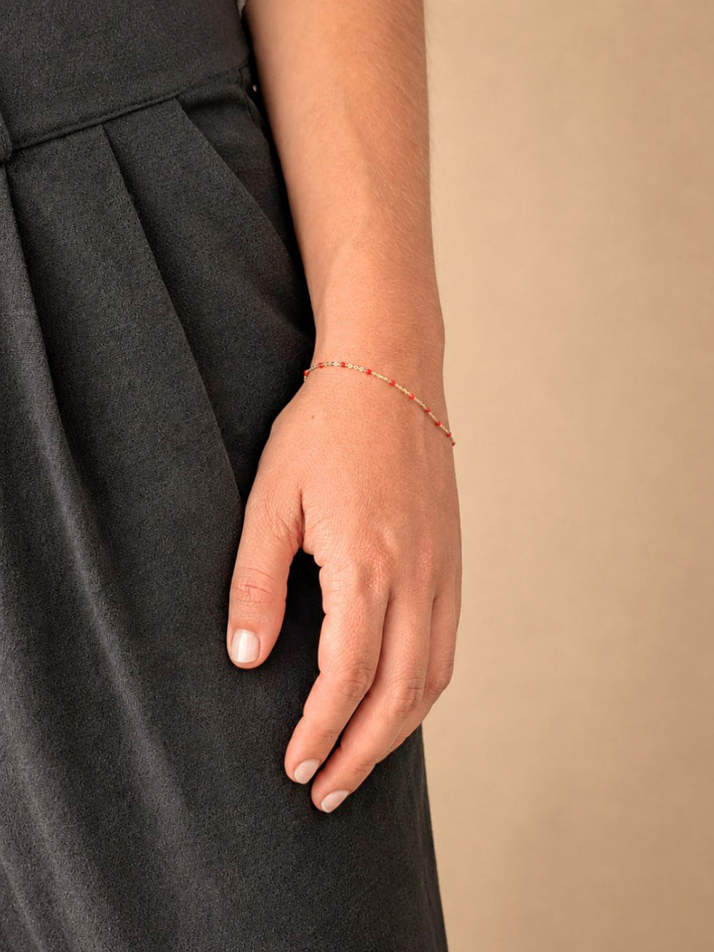 PULSERA ESMALTE RUBÍ