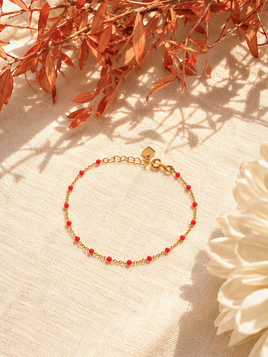 PULSERA ESMALTE RUBÍ