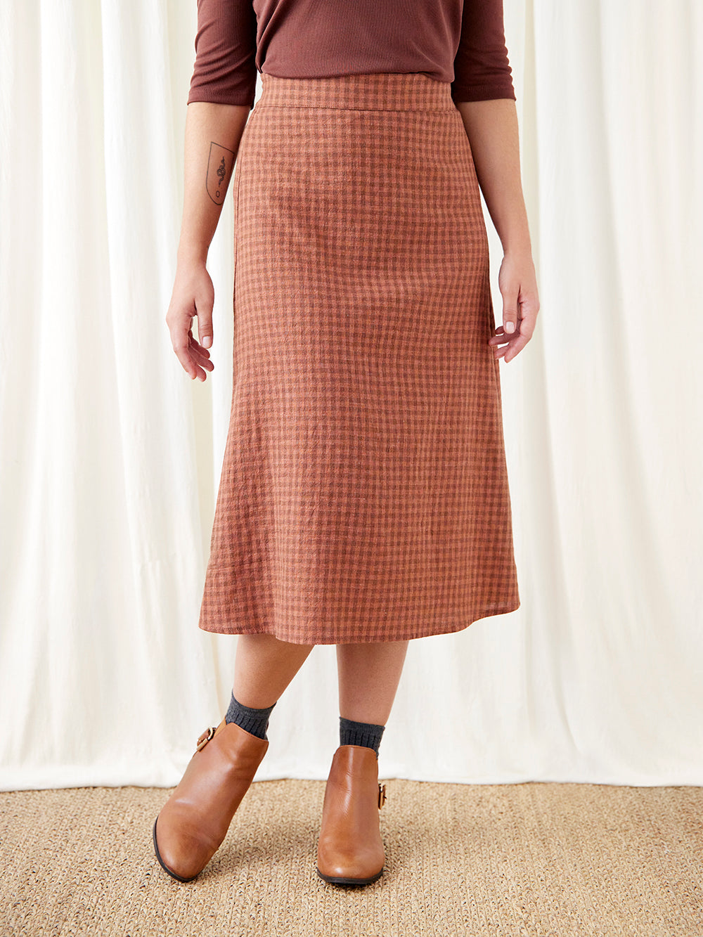 Falda Robin en color Rust – ANTONIETA Barcelona