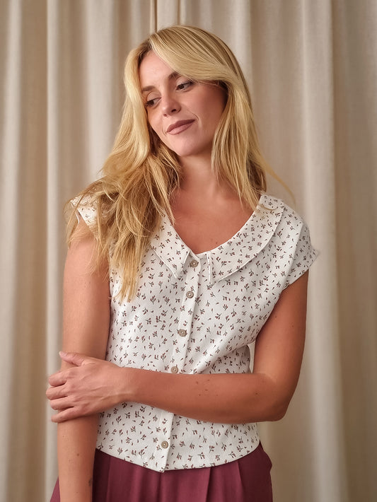 CAMISA DAPHNE PORCELANA