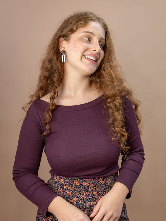 EDITH BURGUNDY T-SHIRT