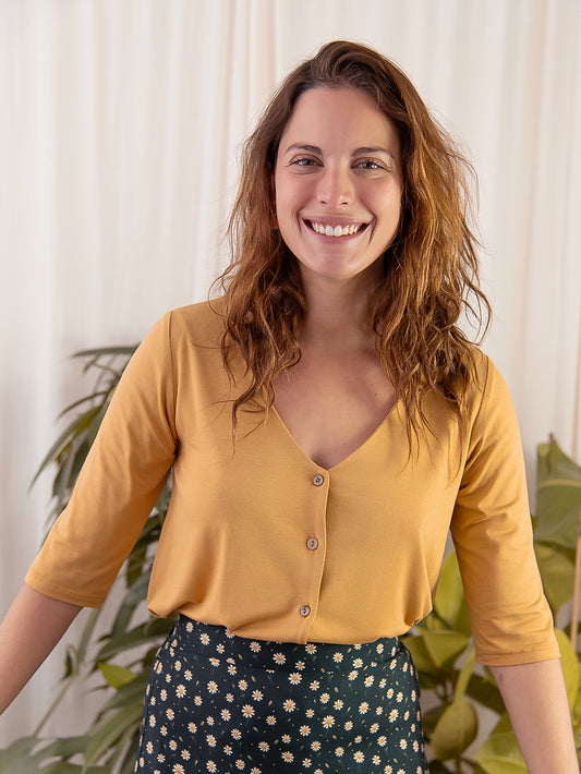 PAULINA MUSTARD T-SHIRT