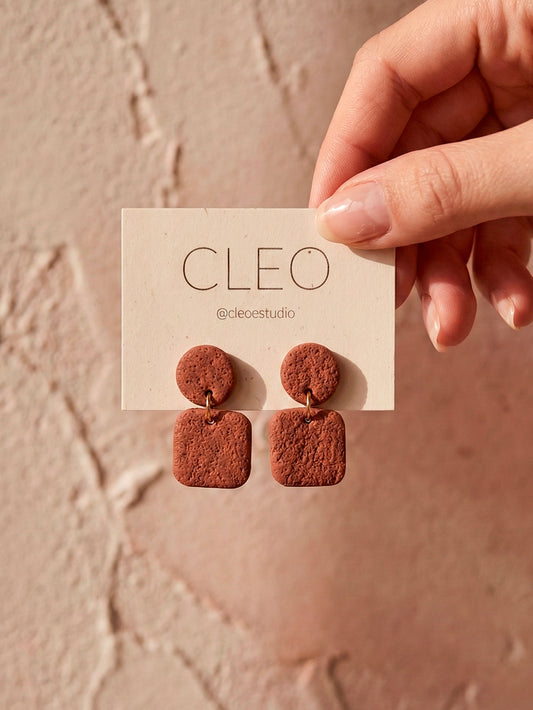 CLEO CLEMENCE TERRACOTTA EARRINGS