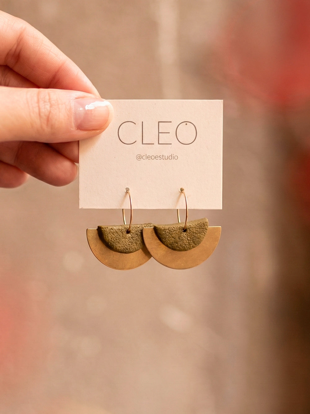 Pendientes Cleo en color Jade Cava – ANTONIETA Barcelona