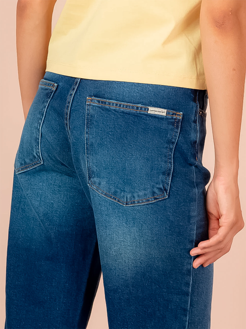 Tejano Tulsa en color Dark Blue, detalle 2 – ANTONIETA Barcelona